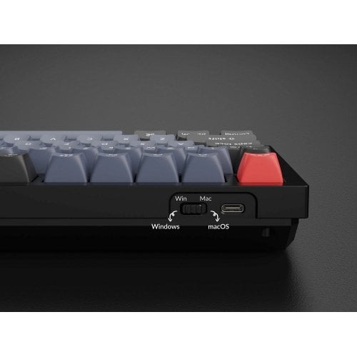 Уценка клавиатура Keychron Q6 QMK RGB Gateron G Pro Red Hot-Swap Knob (Q6M1) Carbon Black (Вскрытая упаковка, 918870) купить в Украине | Telemart фото