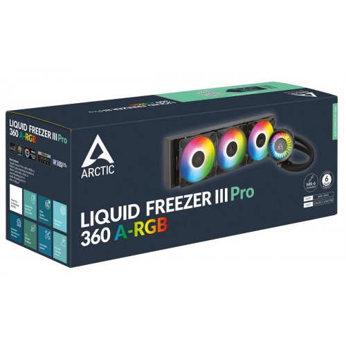 Уцінка готова сво Arctic Liquid Freezer III Pro 360 A-RGB (ACFRE00184A) Black (Пошкоджено пакування, 918885) купити в Україні | Telemart фото
