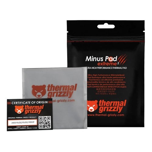 Термопрокладка Thermal Grizzly Minus Pad Extreme 2 100x100x0.5mm (TG-MP-E2-100-100-05) купить в Украине | Telemart фото