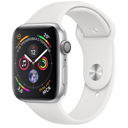 

Apple Watch Series 4 GPS 44mm Aluminium Case with White Sport Band (MU6A2) Silver