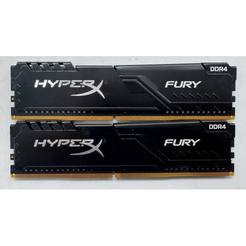 Озу HyperX DDR4 16GB (2x8GB) 2666Mhz Fury Black (HX426C16FB3K2/16) (Восстановлено продавцом, 919006) купить в Украине | Telemart фото