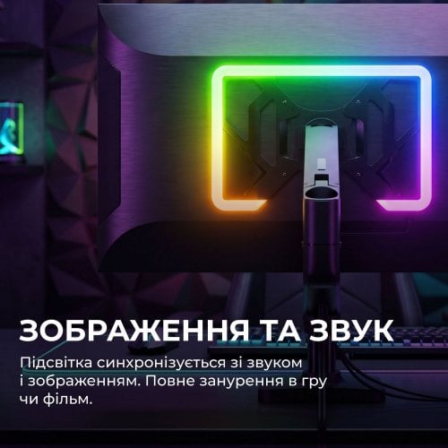 Беклайт с креплением GamePro SLV109 RGB with Vesa mount for TV/PC Black купить в Украине | Telemart фото
