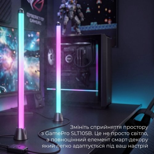 Настольные RGB-лампы GamePro SLT105 2pcs Black купить в Украине | Telemart фото