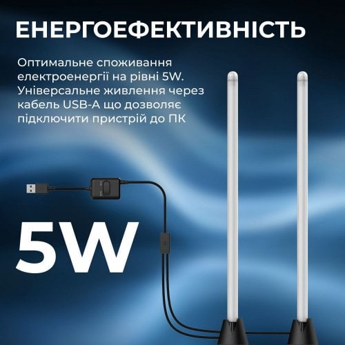 Настольные RGB-лампы GamePro SLT105 2pcs Black купить в Украине | Telemart фото