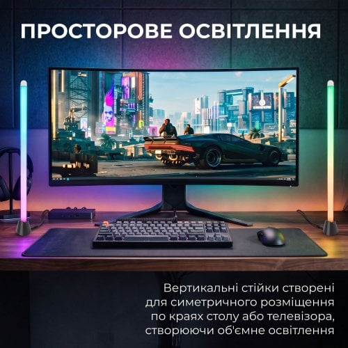 Настольные RGB-лампы GamePro SLT171 for TV/PC 2pcs Black купить в Украине | Telemart фото