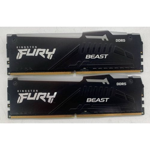 Озу Kingston DDR5 32GB (2x16GB) 6000Mhz FURY Beast RGB (KF560C36BBEAK2-32) (Восстановлено продавцом, 919035) купить в Украине | Telemart фото