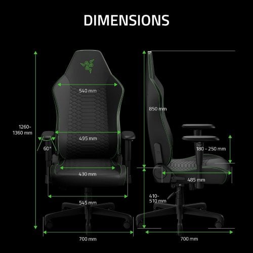 Игровое кресло Razer Iskur V2 X NewGen (RZ38-05310700-R3G1) Black/Green купить в Украине | Telemart фото