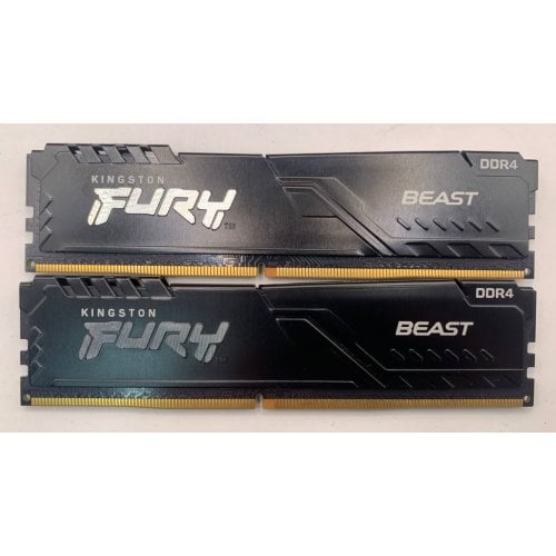 Озу Kingston DDR4 16GB (2x8GB) 3200Mhz FURY Beast Black (KF432C16BBK2/16) (Восстановлено продавцом, 919170) купить в Украине | Telemart фото