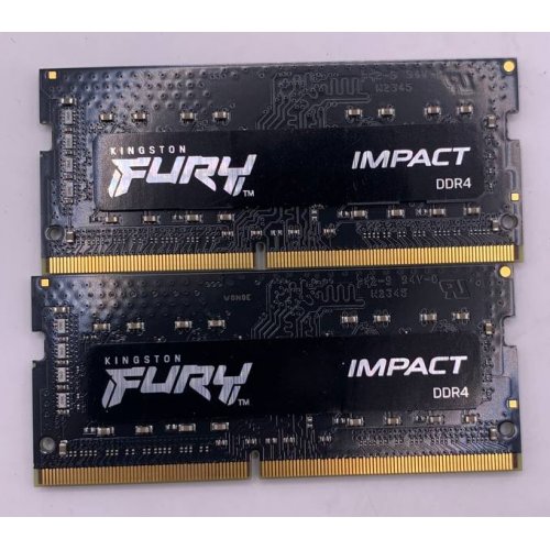 Озу Kingston SODIMM DDR4 16GB (2x8GB) 3200Mhz FURY Impact Black (KF432S20IBK2/16) (Восстановлено продавцом, 919205) купить в Украине | Telemart фото