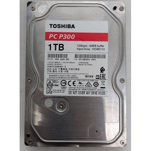 Жесткий диск Toshiba P300 1TB 64MB 7200RPM 3.5" (HDWD110UZSVA) (Восстановлено продавцом, 919218) купить в Украине | Telemart фото