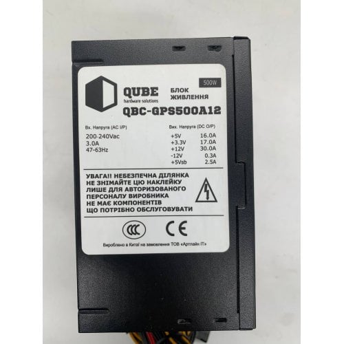 Блок питания QUBE 500W (QBC-GPS500A12) (Восстановлено продавцом, 919219) купить в Украине | Telemart фото