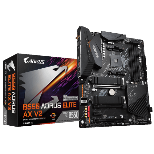 Уцінка материнська плата Gigabyte B550 AORUS ELITE AX V2 (sAM4, AMD B550) (Розкрита упаковка, 919225) купити в Україні | Telemart фото