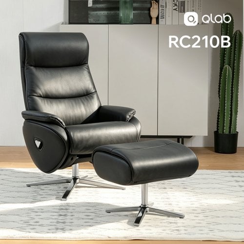 Кресло-реклайнер Qlab RC210 Leather (RC210B) Black купить в Украине | Telemart фото