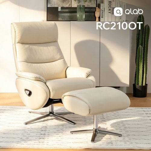 Кресло-реклайнер Qlab RC210 Leather (RC210OT) Oatmeal купить в Украине | Telemart фото