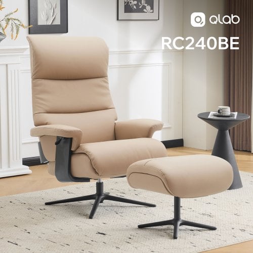 Кресло-реклайнер Qlab RC240 Leather (RC240BE) Beige купить в Украине | Telemart фото