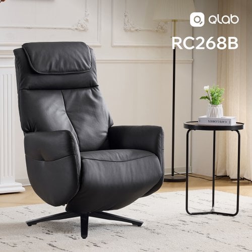 Кресло-реклайнер Qlab RC268 Leather (RC268B) Black купить в Украине | Telemart фото