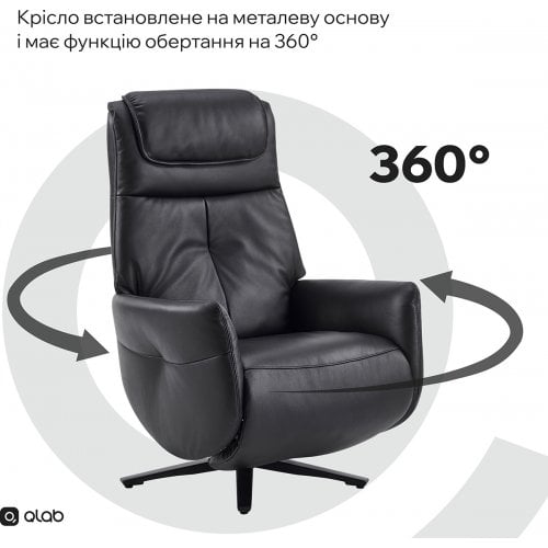 Кресло-реклайнер Qlab RC268 Leather (RC268B) Black купить в Украине | Telemart фото