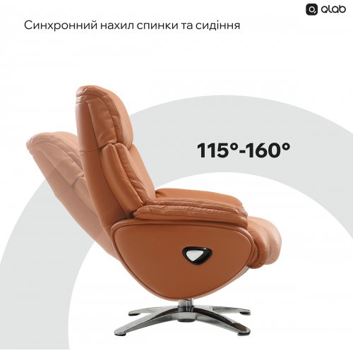 Кресло-реклайнер Qlab RC280 Leather (RC280BR) Brown купить в Украине | Telemart фото