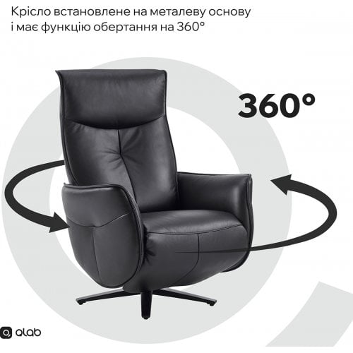 Кресло-реклайнер Qlab RC300 Leather (RC300B) Black купить в Украине | Telemart фото
