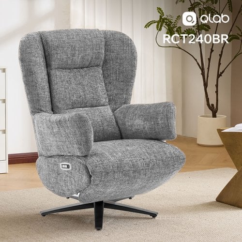 Кресло-реклайнер Qlab RCT240 Fabric (RCT240BR) Grey купить в Украине | Telemart фото