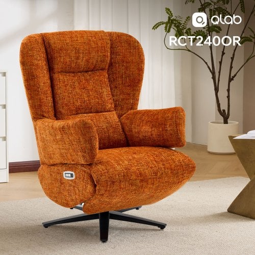 Кресло-реклайнер Qlab RCT240 Fabric (RCT240OR) Orange купить в Украине | Telemart фото