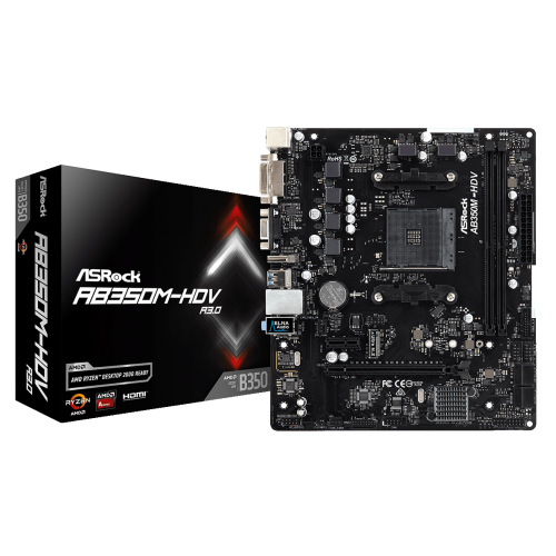 Материнская плата AsRock AB350M-HDV R3.0 (sAM4, AMD B350) (Восстановлено продавцом, 919397) купить в Украине | Telemart фото