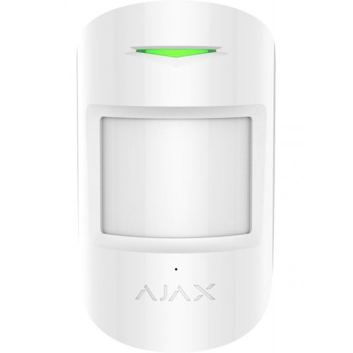 Бездротовий датчик руху та розбиття скла Ajax CombiProtect (000001134) White купити в Україні | Telemart фото
