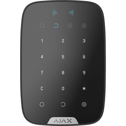 Беспроводная сенсорная клавиатура Ajax KeyPad Plus (000023069) Black купить в Украине | Telemart фото