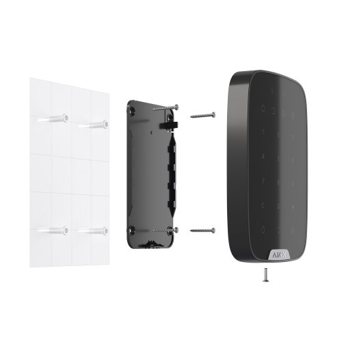 Беспроводная сенсорная клавиатура Ajax KeyPad Plus (000023069) Black купить в Украине | Telemart фото
