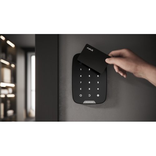 Беспроводная сенсорная клавиатура Ajax KeyPad Plus (000023069) Black купить в Украине | Telemart фото