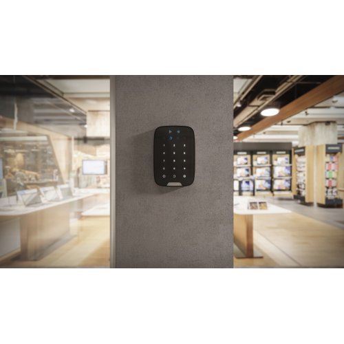 Беспроводная сенсорная клавиатура Ajax KeyPad Plus (000023069) Black купить в Украине | Telemart фото