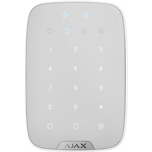 Беспроводная сенсорная клавиатура Ajax KeyPad Plus (000023070) White купить в Украине | Telemart фото