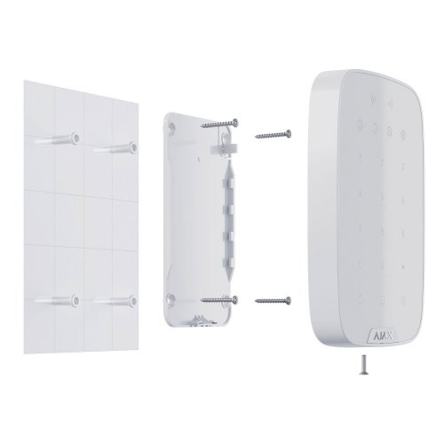 Беспроводная сенсорная клавиатура Ajax KeyPad Plus (000023070) White купить в Украине | Telemart фото