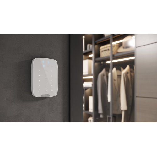 Беспроводная сенсорная клавиатура Ajax KeyPad Plus (000023070) White купить в Украине | Telemart фото