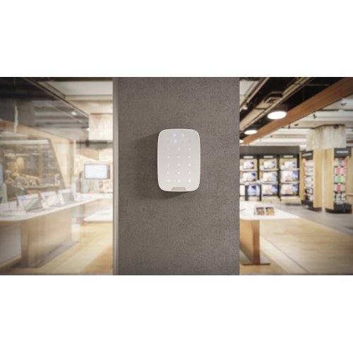 Беспроводная сенсорная клавиатура Ajax KeyPad Plus (000023070) White купить в Украине | Telemart фото