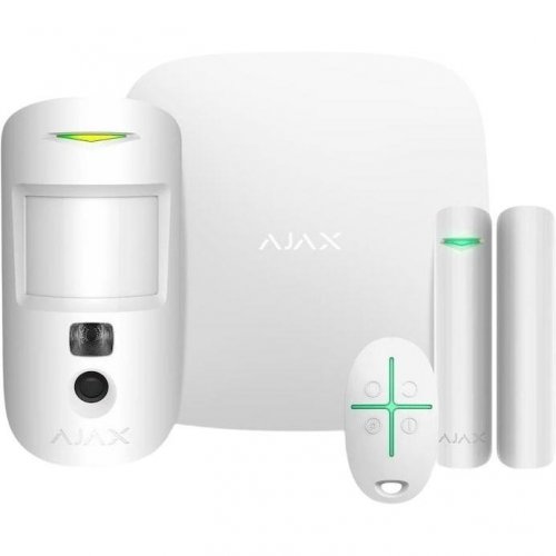 Комплект охранной сигнализации Ajax HDR StarterKit Cam (000052841) White купить в Украине | Telemart фото