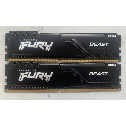 Озп Kingston DDR4 16GB (2x8GB) 3200Mhz FURY Beast Black (KF432C16BBK2/16) (Відновлено продавцем, 919512) купити в Україні | Telemart фото