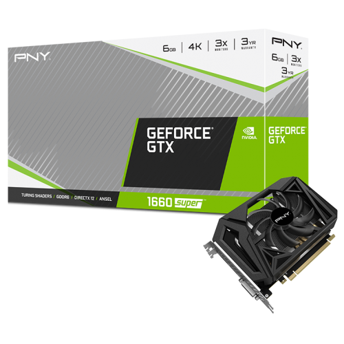 Відеокарта PNY GeForce GTX 1660 SUPER Single Fan 6144MB (VCG16606SSFPPB) (Відновлено продавцем, 919763) купити в Україні | Telemart фото