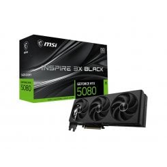Видеокарта MSI GeForce RTX 5080 INSPIRE 3X OC BLACK 16384MB (RTX 5080 16G INSPIRE 3X OC BLACK)