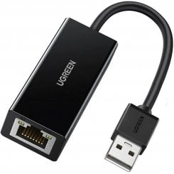 Уценка сетевая карта Ugreen CR110 USB 2.0 to RJ-45 Ethernet (20254) Black (Вскрытая упаковка, 919912)