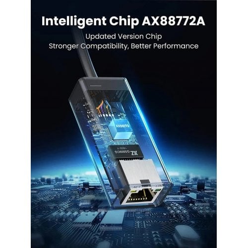 Уценка сетевая карта Ugreen CR110 USB 2.0 to RJ-45 Ethernet (20254) Black (Вскрытая упаковка, 919912) купить в Украине | Telemart фото