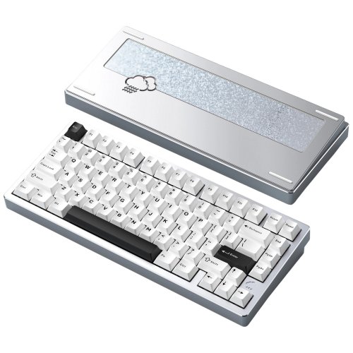 Клавиатура WOBKEY Rainy 75 Pro RGB Kailh Cocoa Switch Wireless (6976818170225) Silver купить в Украине | Telemart фото