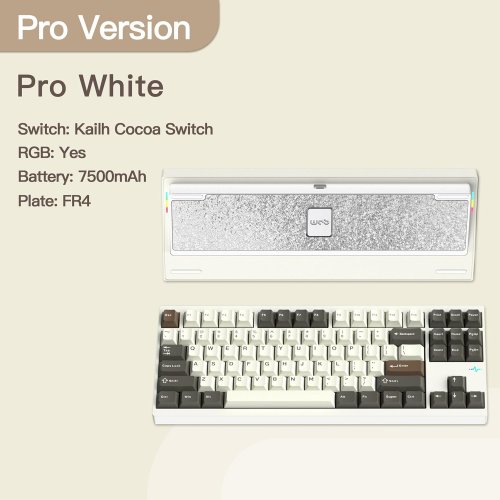 Клавиатура WOBKEY Crush 80 Reboot Pro RGB Kailh Cocoa Switch Wireless (6976818170249) White купить в Украине | Telemart фото