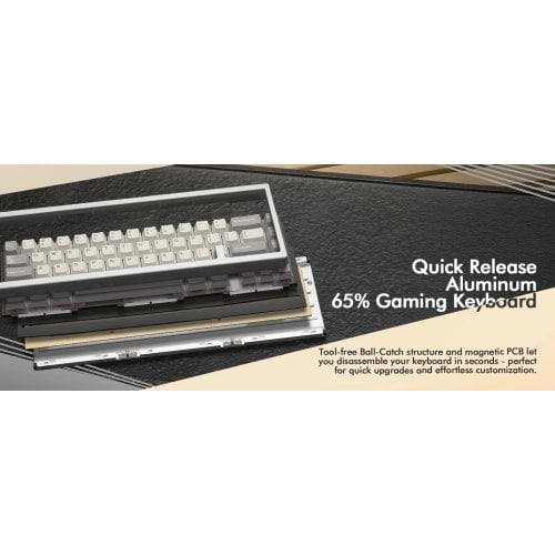 Клавиатура WOBKEY Zen 65 Ultra RGB Kailh Cocoa Switch Wireless Black купить в Украине | Telemart фото