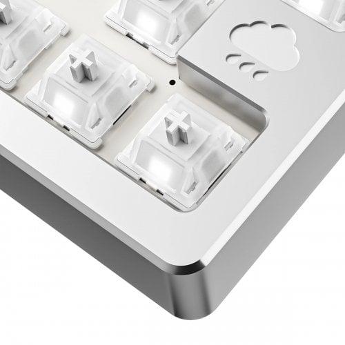 Клавиатура WOBKEY Rainy 75 Pro Mithril RGB Kailh Cocoa Switch Wireless Silver купить в Украине | Telemart фото