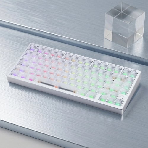 Клавиатура WOBKEY Rainy 75 Pro Mithril RGB Kailh Cocoa Switch Wireless Silver купить в Украине | Telemart фото