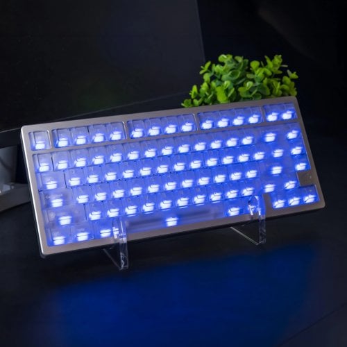 Клавиатура WOBKEY Rainy 75 Pro Mithril RGB Kailh Cocoa Switch Wireless Silver купить в Украине | Telemart фото