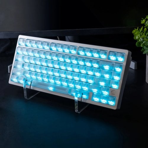 Клавиатура WOBKEY Rainy 75 Pro Mithril RGB Kailh Cocoa Switch Wireless Silver купить в Украине | Telemart фото