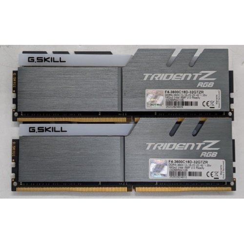 Озп G.Skill DDR4 32GB (2x16GB) 3600Mhz Trident Z RGB (F4-3600C18D-32GTZR) (Відновлено продавцем, 919982) купити в Україні | Telemart фото