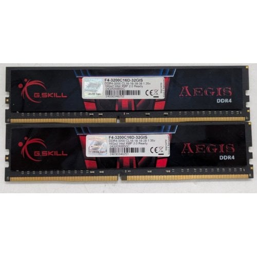Озп G.Skill DDR4 32GB (2x16GB) 3200Mhz Aegis (F4-3200C16D-32GIS) (Відновлено продавцем, 919983) купити в Україні | Telemart фото